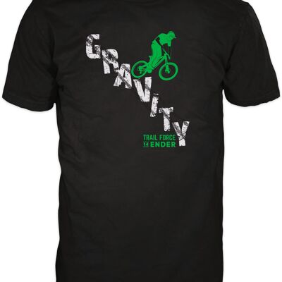T-shirt 14Ender® Gravity Design, nera
