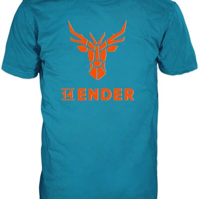 Camiseta con logo 14 Ender® HD azul medio