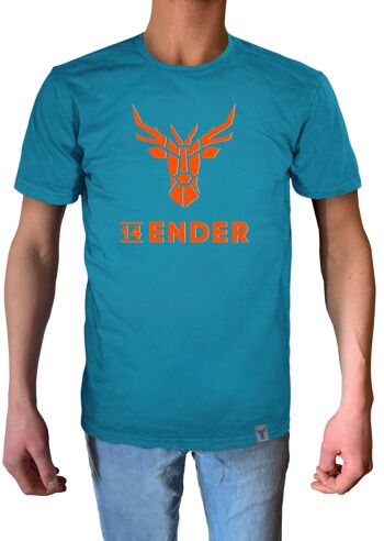 T-shirt avec logo 14 Ender® HD bleu moyen 2