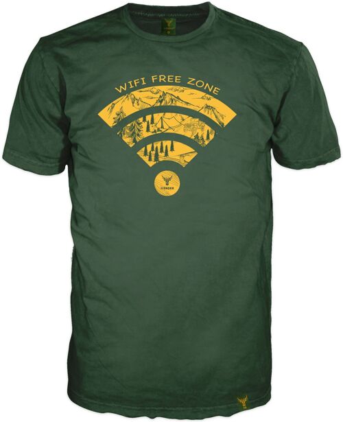 14 Ender® Wifi Free Zone T-Shirt Dark Green