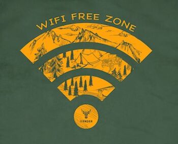 14 T-Shirt Ender® Wifi Free Zone Vert Foncé 3