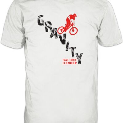T-shirt 14Ender® Gravity Design, Blanc