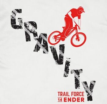 T-shirt 14Ender® Gravity Design, Blanc 2