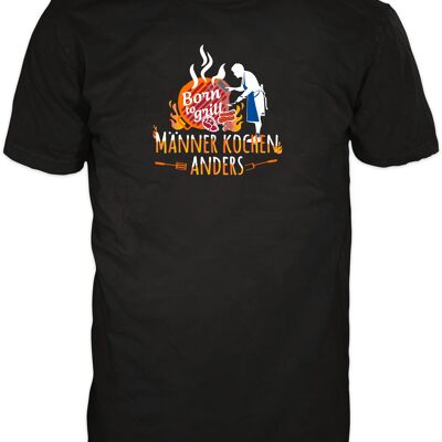 14Ender Born to Grill T-shirt, noir