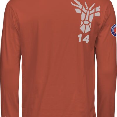 T-shirt manches longues 14ender logo angeled dusty orange