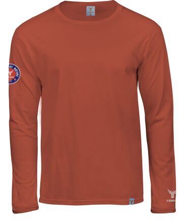 T-shirt manches longues 14ender logo angeled dusty orange 2