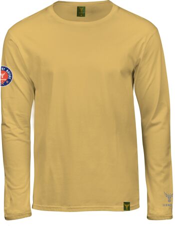 T-shirt manches longues 14ender logo angeled jaune 1