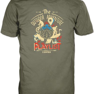 14 Ender Playlist 2 Earth Green T-Shirt