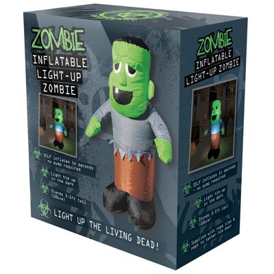 Zombie gonflable adapté à une utilisation en extérieur - Idéal pour Halloween
