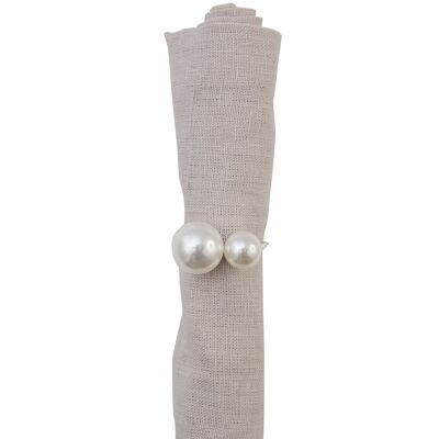 DOUBLE PEARL NAPKIN RINGS - SET OF 4