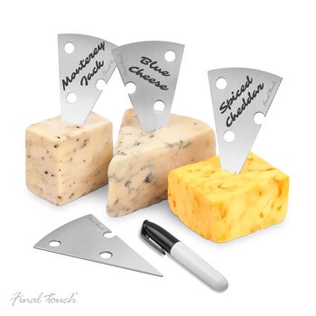 Ensemble de marqueurs à fromage en acier inoxydable Final Touch 4