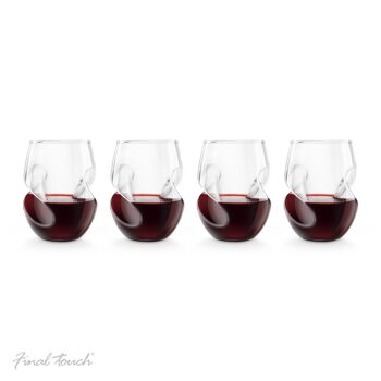 Final Touch Conundrum Lot de 4 verres à vin rouge 2