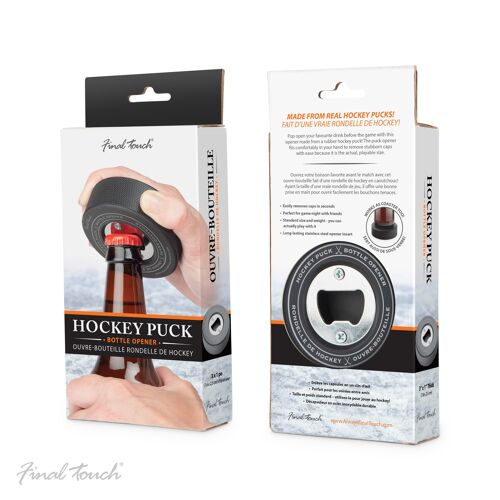 Final Touch Hockey Puck Beer Opener