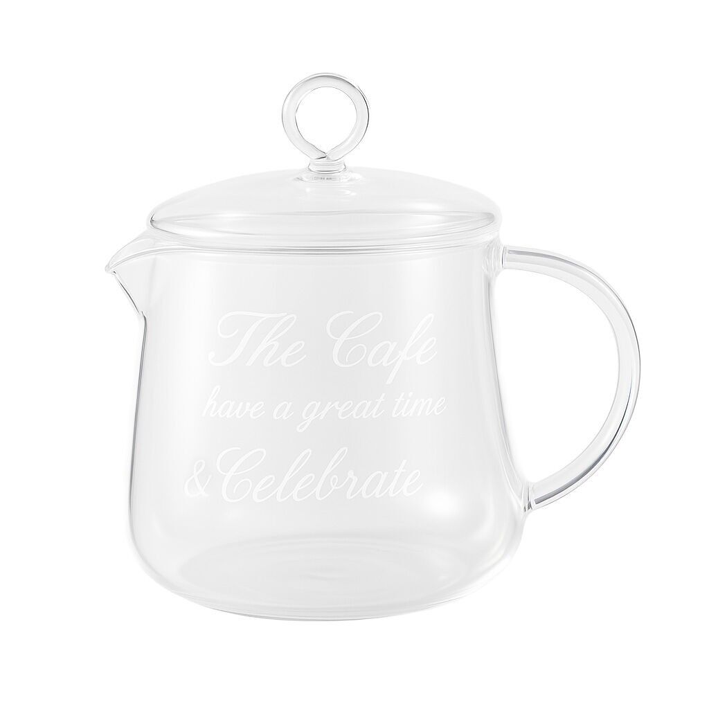 Teiera a doppia parete con iscrizione