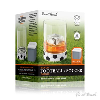 Final Touch Kick-Off Soccer Football Tumbler with Ice Mould