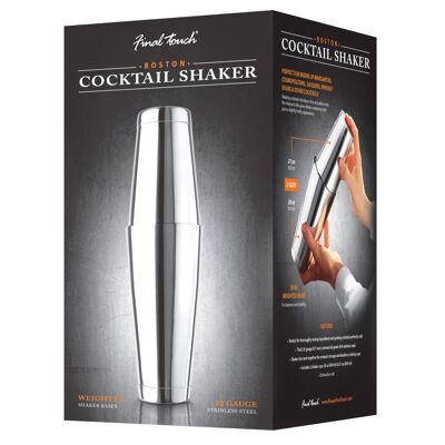 Final Touch Boston Cocktail Shaker aus Edelstahl