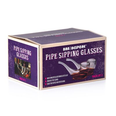 Bar Bespoke Pipe Sipping Glasses 2 Pack