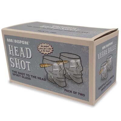 Bicchieri da shot con testa di teschio su misura, confezione da 2. Ideale per Halloween