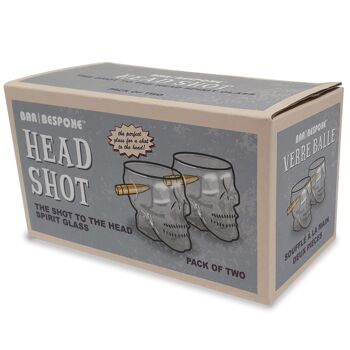 Verres à shot tête de mort sur mesure pour bar, pack 2. Idéal pour Halloween 1