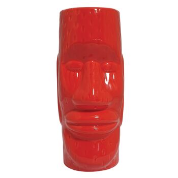 Bar Bespoke Tiki Mugs Lot de 2 Marron et Rouge 4