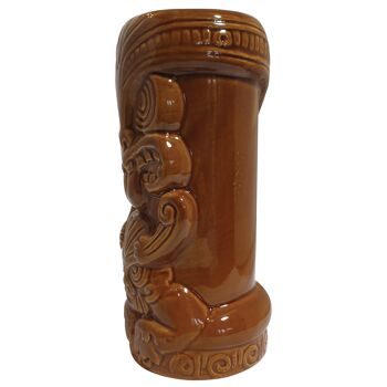 Bar Bespoke Tiki Mugs Lot de 2 Marron et Rouge 6