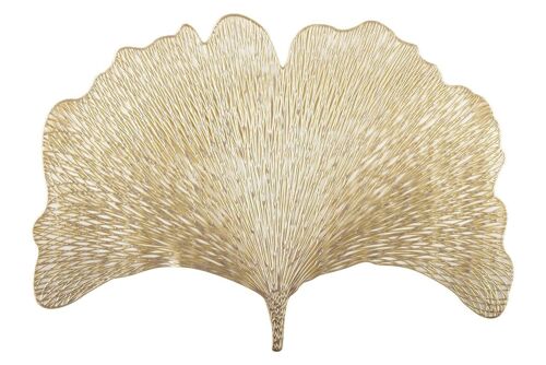 Dessous d'assiette ginkgo dore 44x30 cm