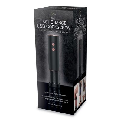 Bar Originale Fast Charge USB Elektrischer Korkenzieher