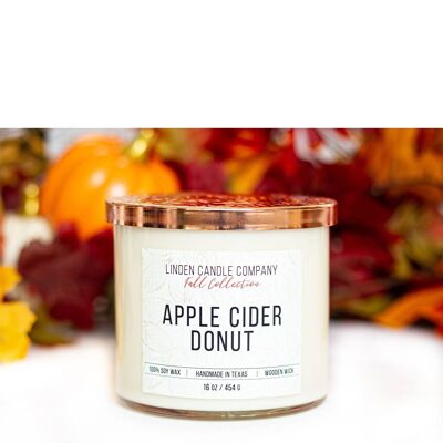 Linden Candle Company 16OZ Fall Candle / Apple Cider Donut