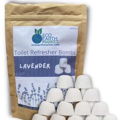 Eco Earth Market Toilet Refresher Bombs (20 Per Pack) / Lavender