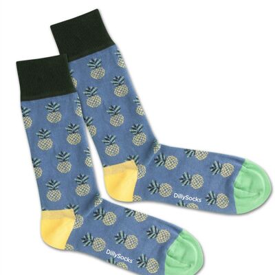 Pineapple Indigo Sock