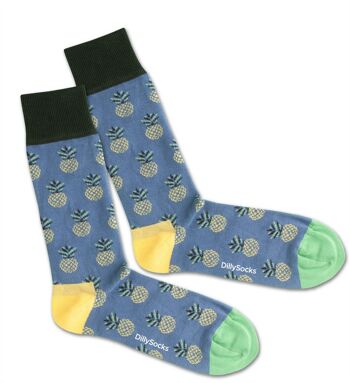 Chaussette Ananas Indigo