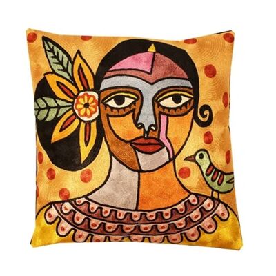 Funky-Picasso-style-multicolored-woman-art-throw-pillow-cover / PC00001239897802
