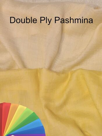 Pashmina double pli sur mesure - Céruléen / Pashmina double pli-1-38 1