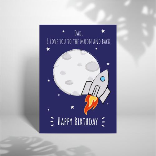 Dad To The Moon And Back Birthday