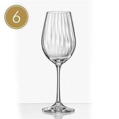 WINE GLASS 350 ML WATERFALL - LOT OF 6