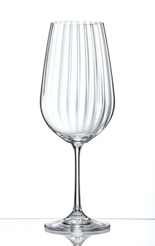 Verre a eau sur pied 550 ml cristallin-lot de 6