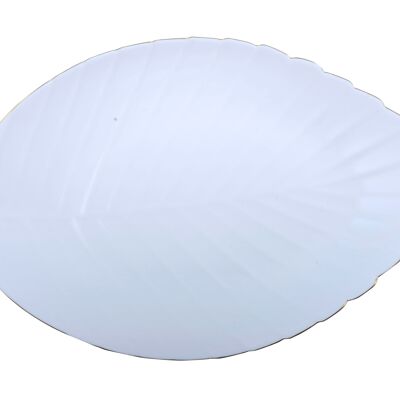 Assiette de presentation feuille blanche 37cm