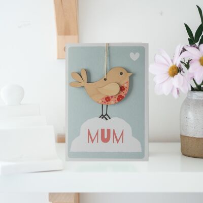 Carte de maman, souvenir d'oiseau