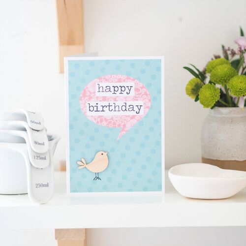 Birthday Card, Mini Bird