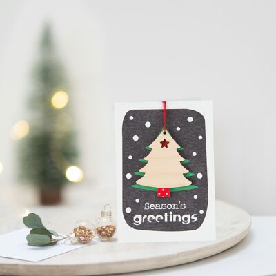 Carte souvenir d'arbre de Noël