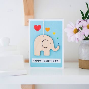 Carte d'anniversaire, souvenir d'éléphant 2