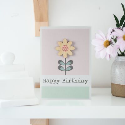 Carte d'anniversaire fleur