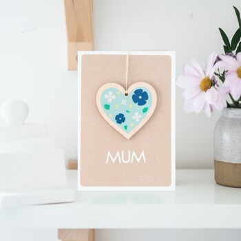 Carte de maman / Carte souvenir de coeur pour maman 1