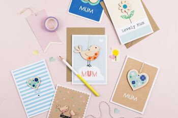 Carte de maman / Carte souvenir de coeur pour maman 2