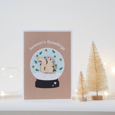 Cartolina di Natale dello scoiattolo