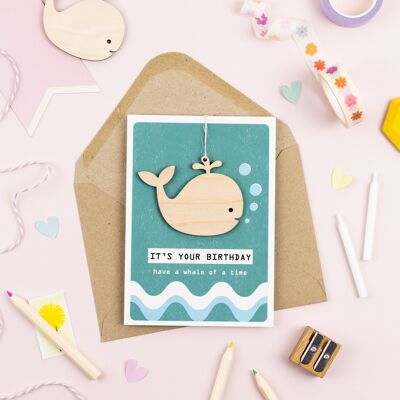 Whale Birthday Keepsake Card