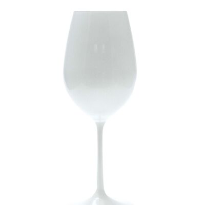 OPAQUE WHITE WATER GLASS 450ML - LOT OF 6