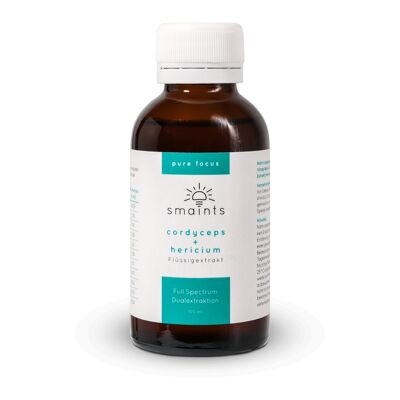 Pure Focus Flüssigextrakt - mit Cordyceps und Hericium