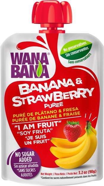 PURÉE DE "BANANE ET FRAISE"  WANA BANA -  90 g 1