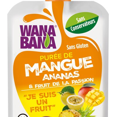 "WANA BANA" PUREE OF MANGO, PINEAPPLE AND PASSION FRUIT - 90 g